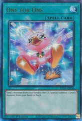 One for One (Alternate Art) - RA03-EN056 - Prismatic Ultimate Rare - 1st Edition